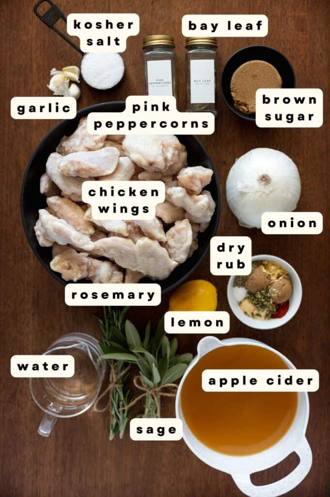 apple cider brined chicken wing ingredients