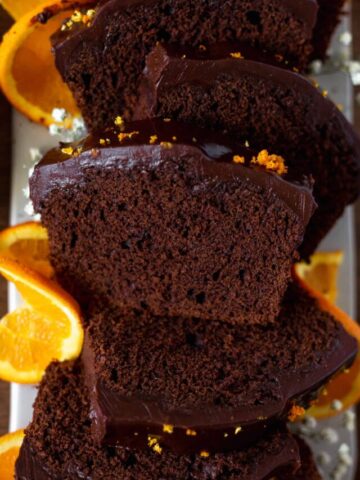 Moist chocolate loaf cake