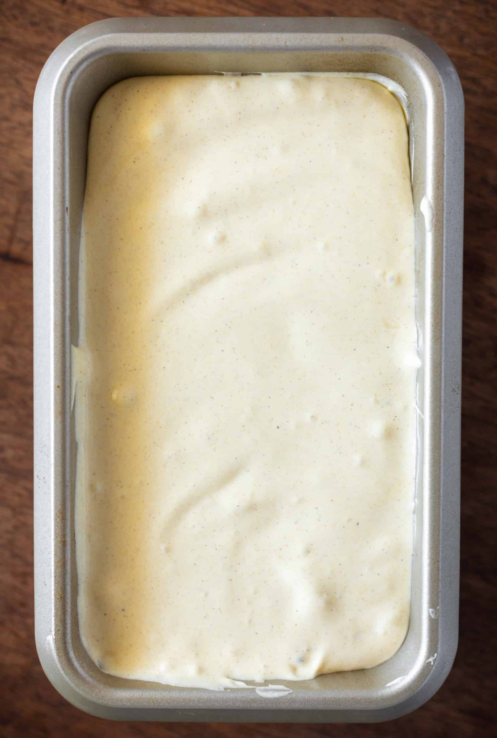 ice cream layer in freezer safe container