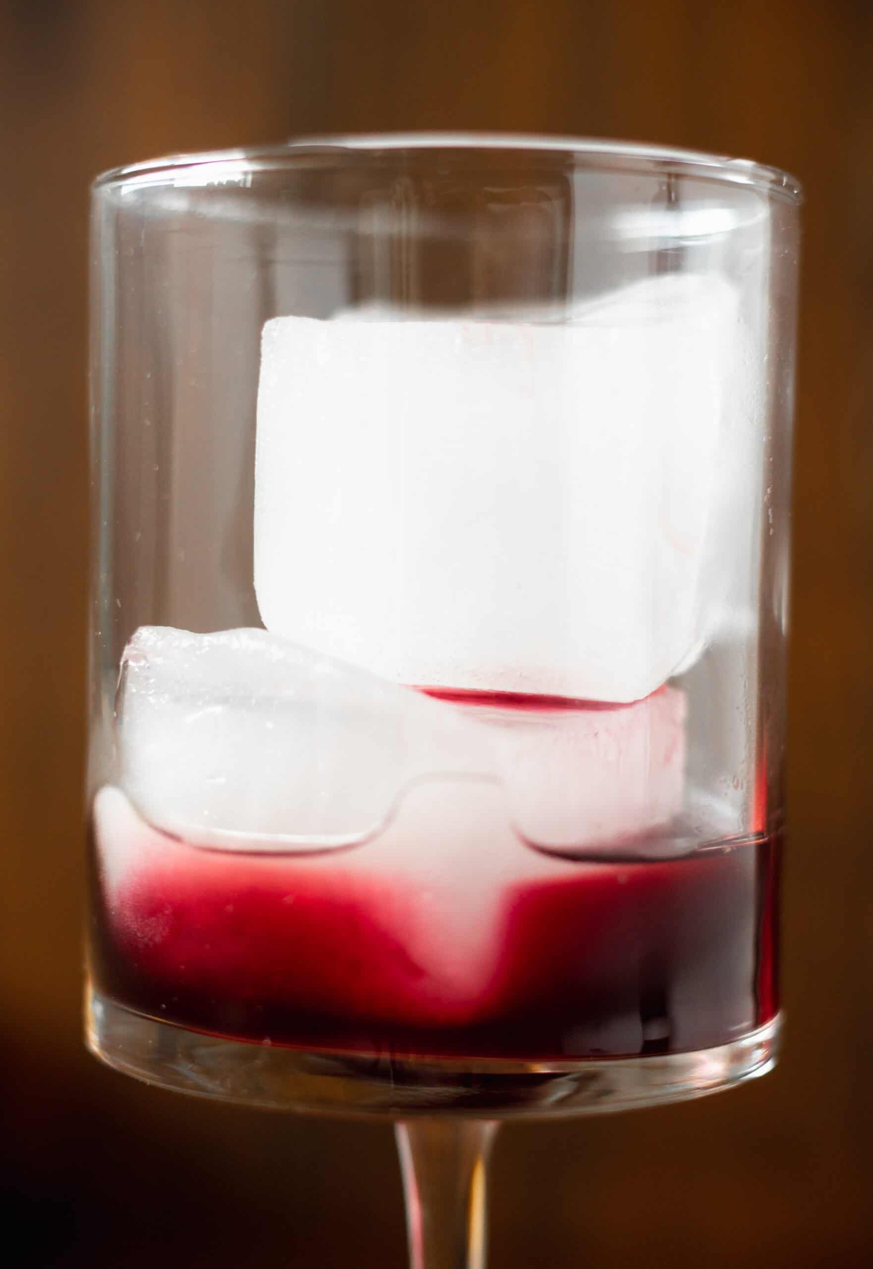 pomegranate juice in a glass