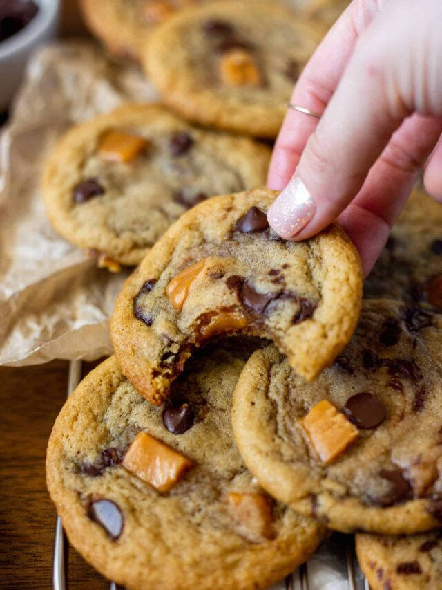 Salted Caramel Chocolate Chip Cookies