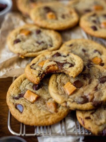 salted caramel chocolate chip cookies