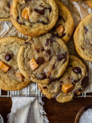 Gooey chocolate chip cookie