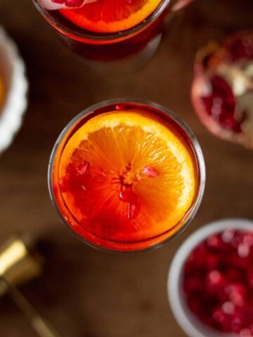 Orange aperol spritz in a glass
