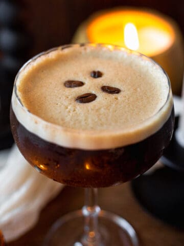 Top of espresso martini