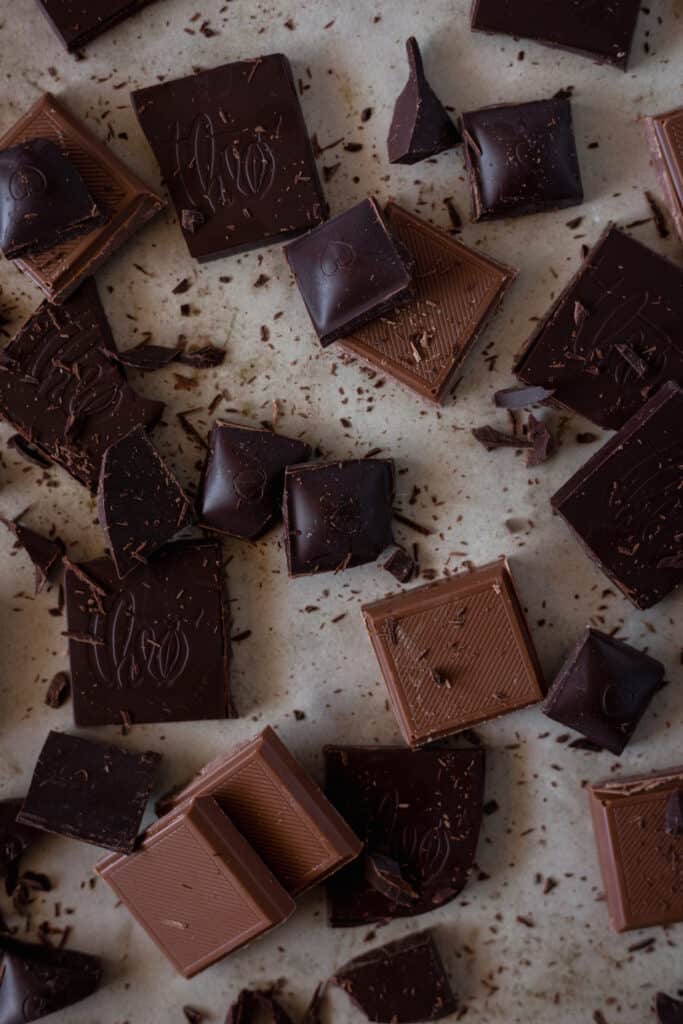 chocolate chunks for chocolate ganache