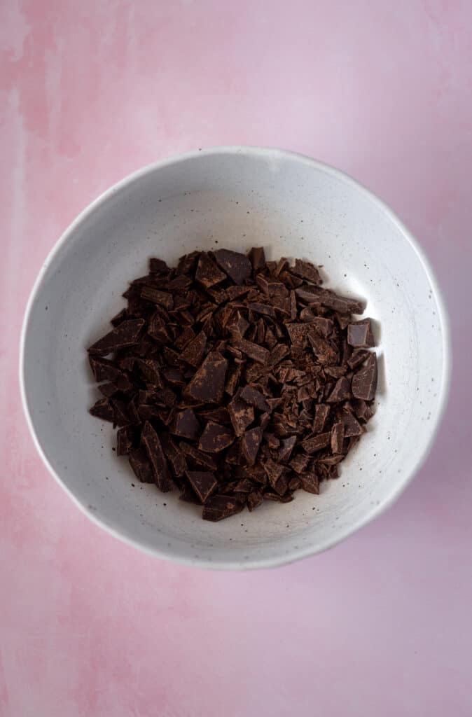 Bowl of chocolate ganache