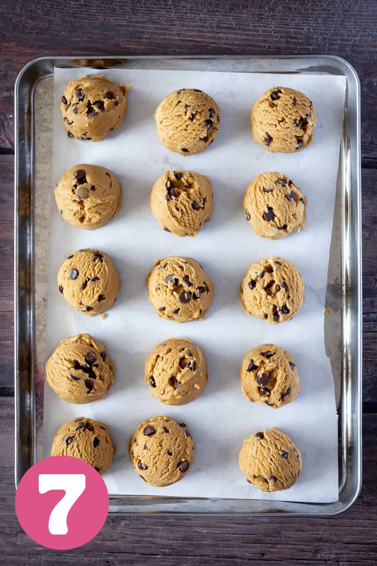 Cookie dough on a sheet pan