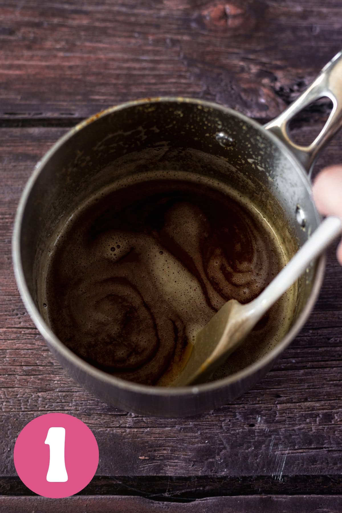 Brown butter in a pan